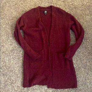 Burgundy cozy cardigan